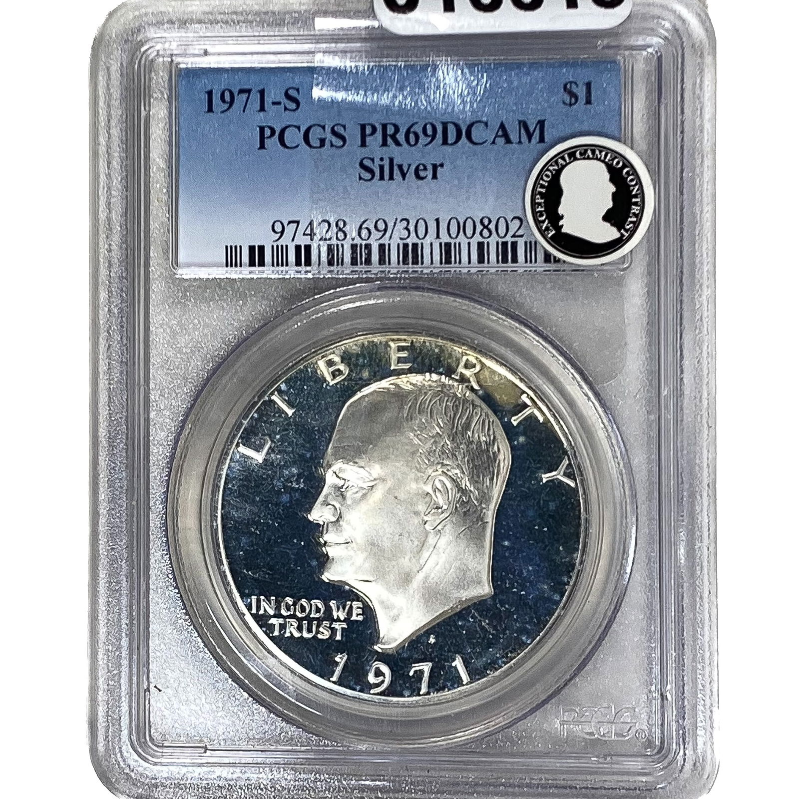 1971-S Eisenhower Dollar PCGS PR69 Dcam Silver (1 of 2)
