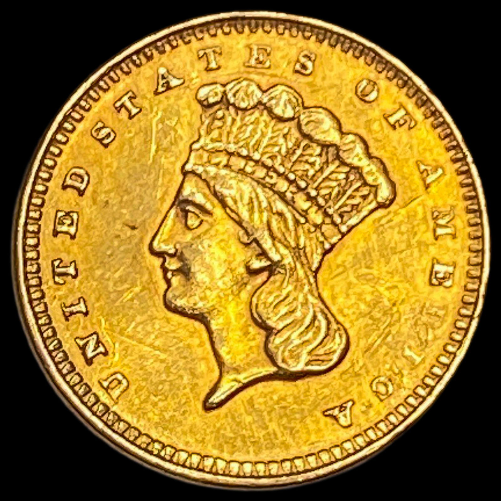 1856 Gold $1 Indian Head Type 3 UNCIRCULATED (1 of 2)