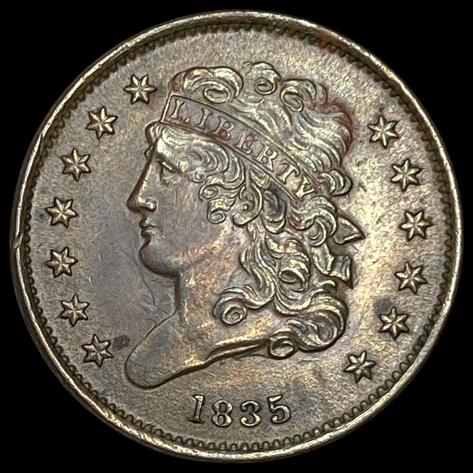 1835 Copper Half Cent UNCIRCULATED (1 of 2)