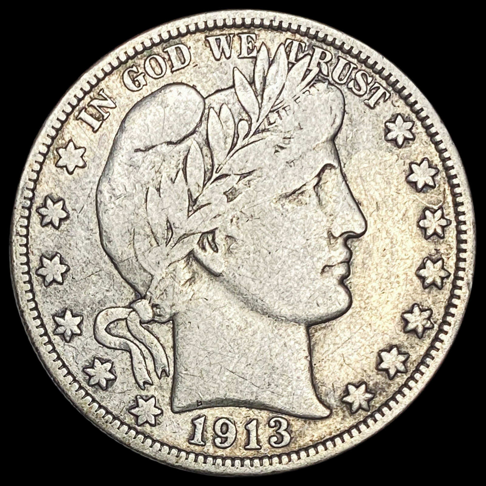 1913-D Silver Barber Half Dollar LIGHTLY CIRCULATED (1 of 2)