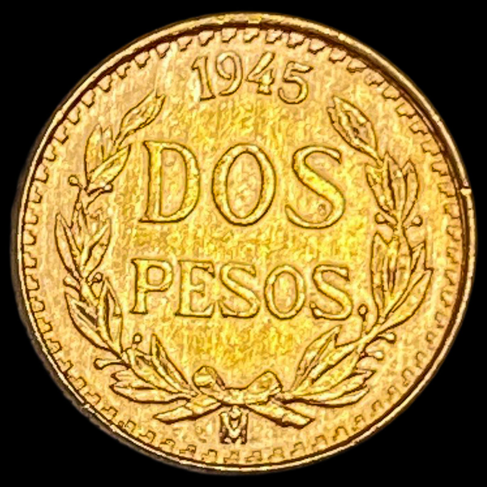 1945 Mexico Gold 2 Pesos GEM BU (1 of 2)