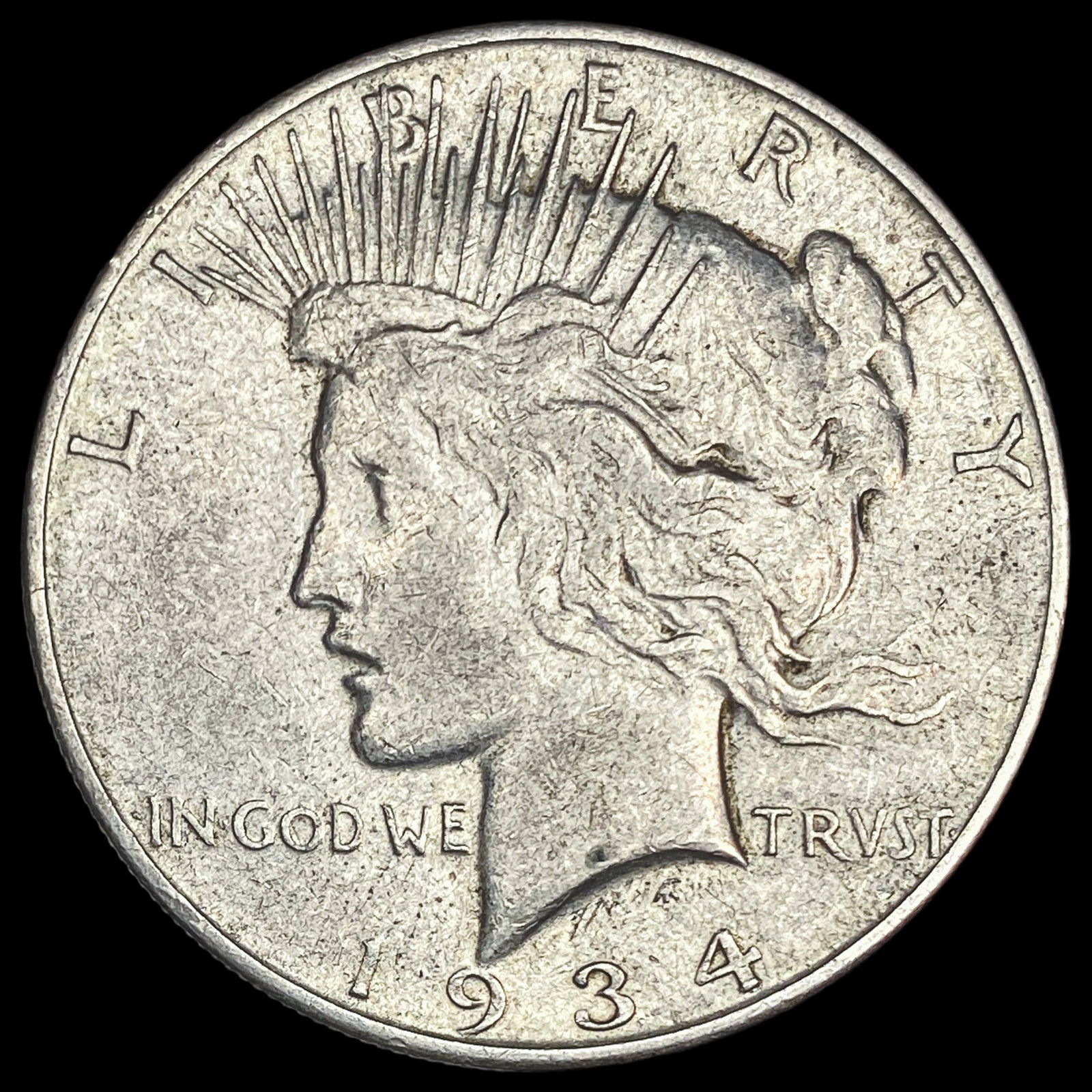 1934-D Silver Peace Dollar NEARLY UNCIRCULATED (1 of 2)