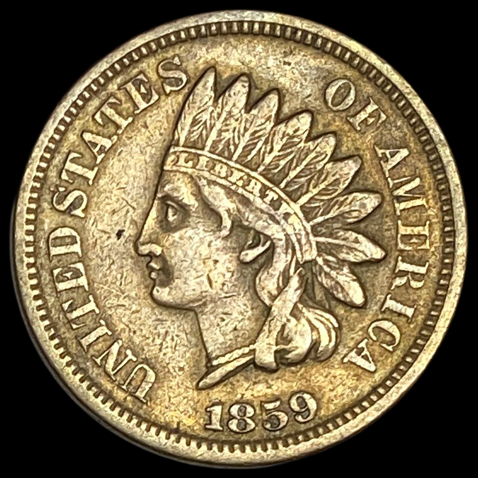 1859 Indian Head Cent CLOSELY UNCIRCULATED (1 of 2)