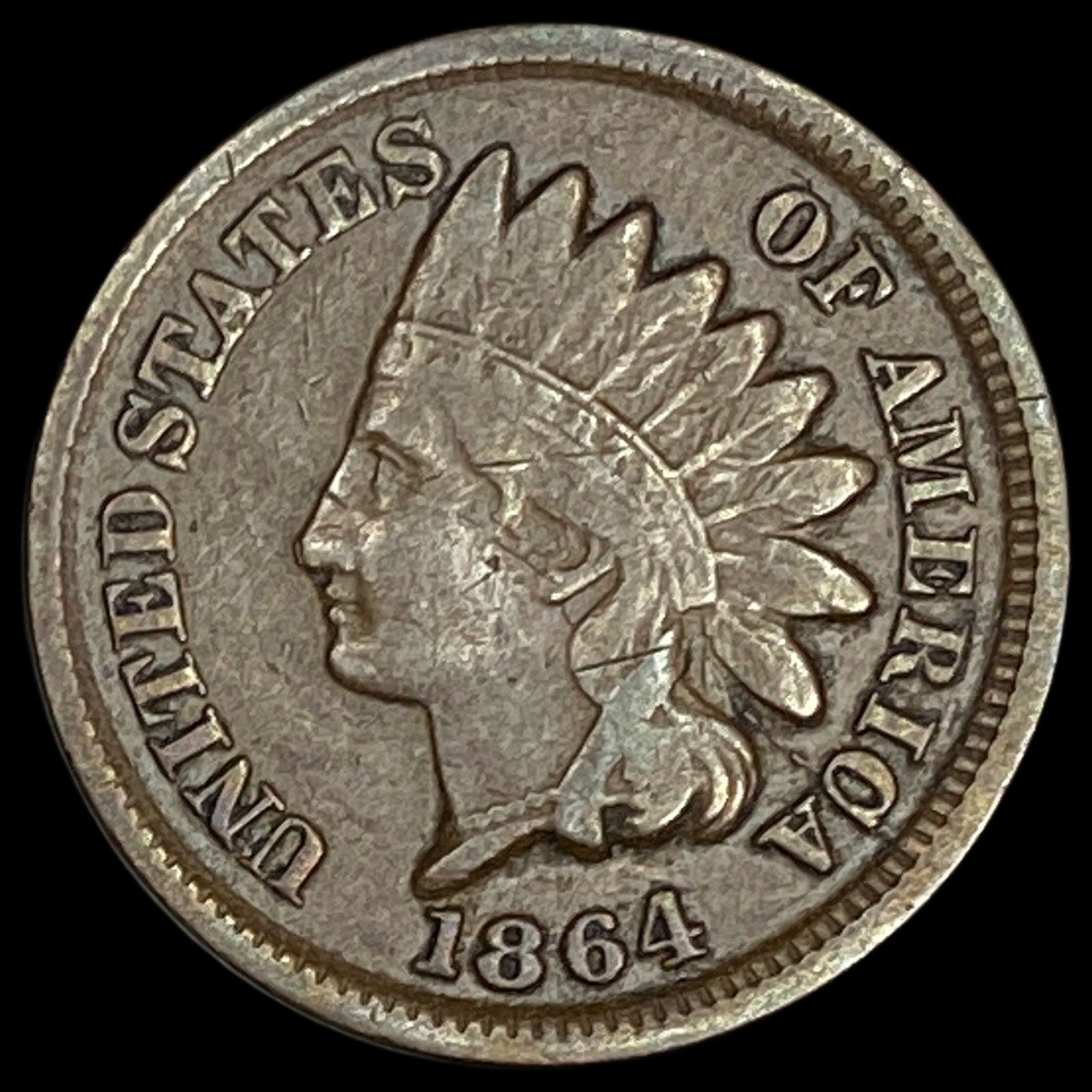1864 Bronze Indian Head Cent ABOUT UNCIRCULATED (1 of 2)