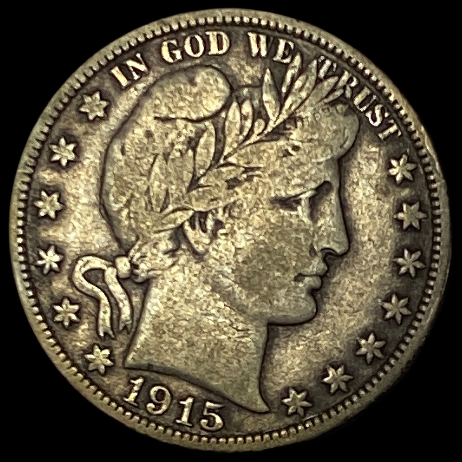 1915-D Silver Barber Half Dollar NICELY CIRCULATED (1 of 2)