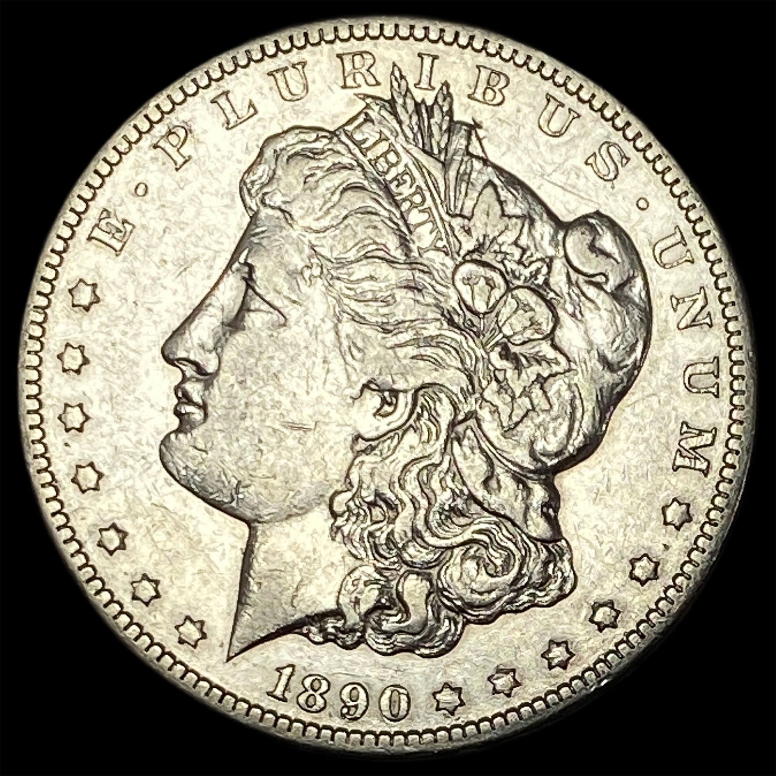 1890-CC Silver Morgan Dollar NEARLY UNCIRCULATED (1 of 2)