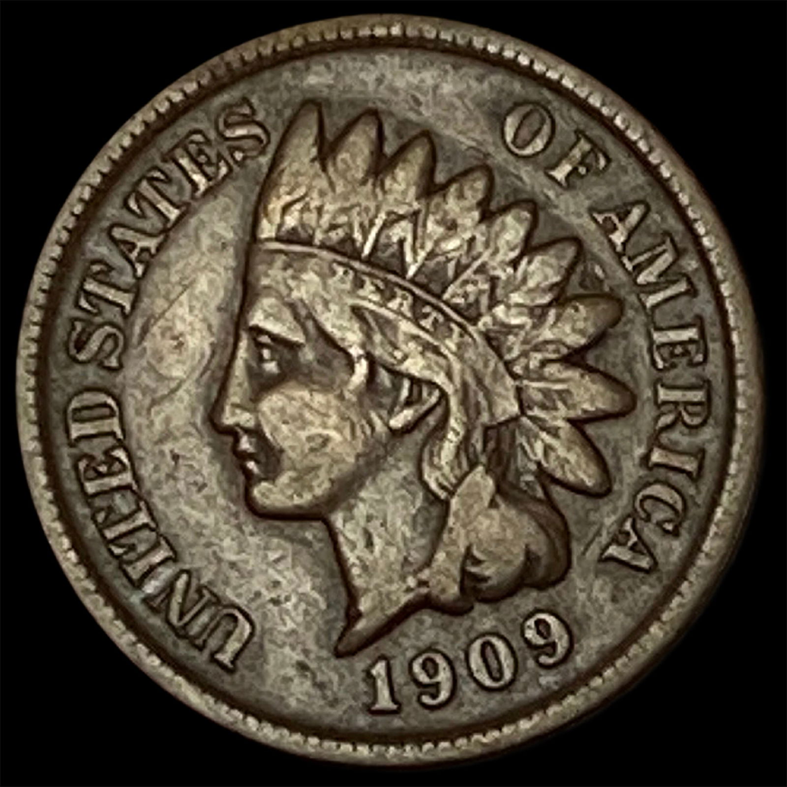1909-S Indian Head Cent LIGHTLY CIRCULATED (1 of 2)