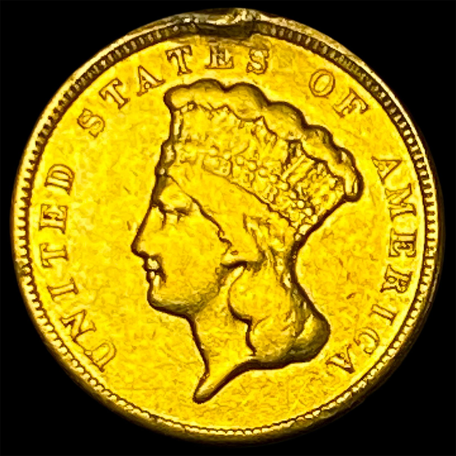 1854 Gold $3 Indian Princess Head HIGH GRADE (1 of 2)