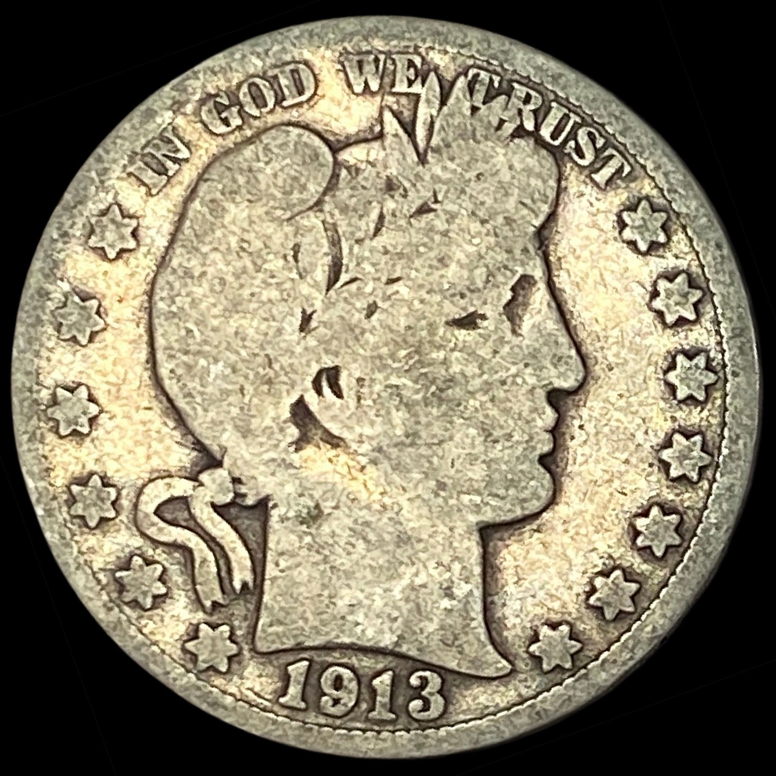 1913 Silver Barber Half Dollar NICELY CIRCULATED (1 of 2)