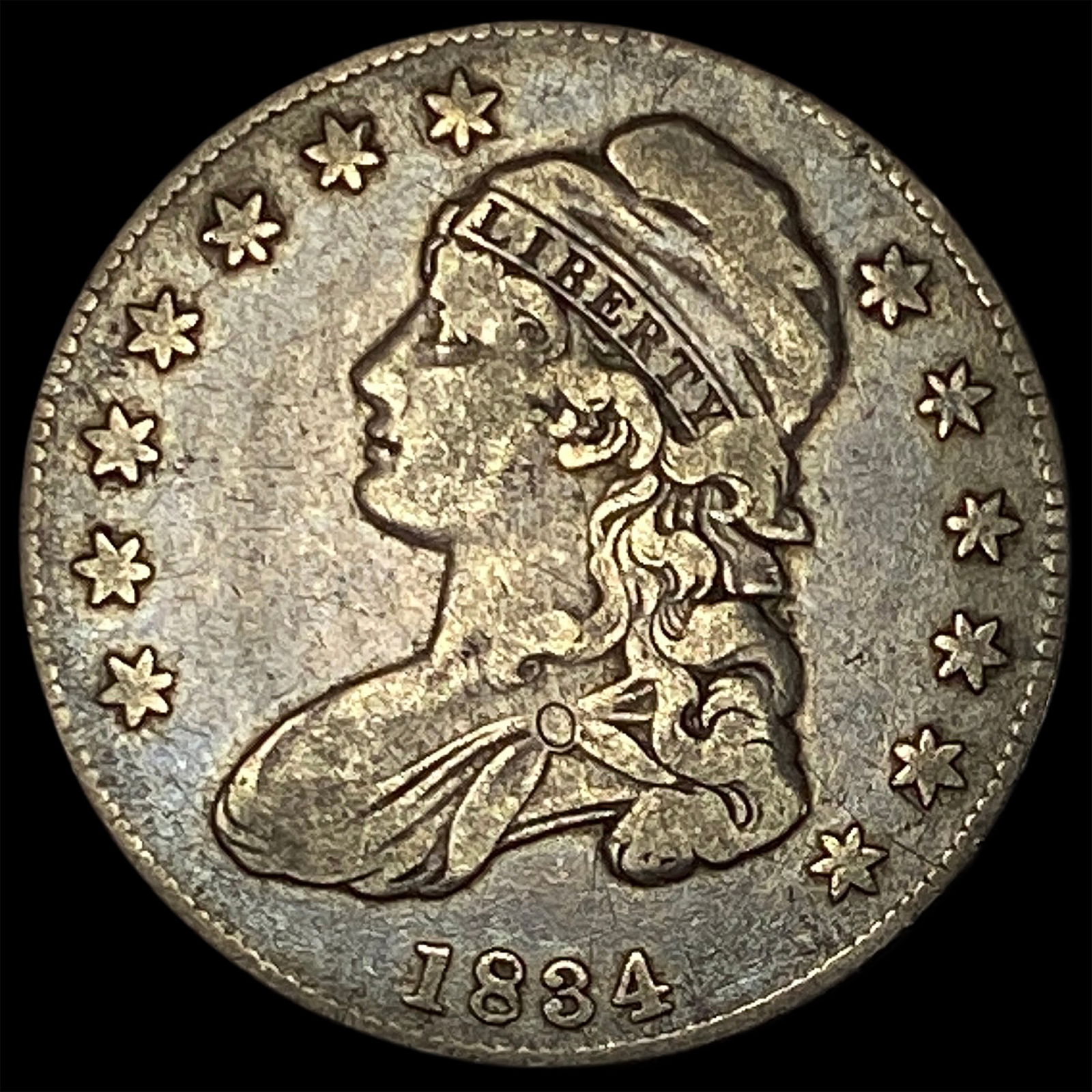 1834 Capped Bust Half Dollar NICELY CIRCULATED (1 of 2)