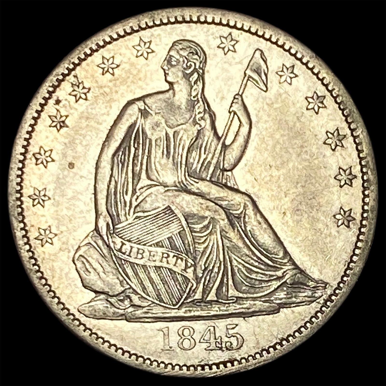 1845-O Seated Liberty Half Dollar CLOSELY UNCIRCULATED (1 of 2)