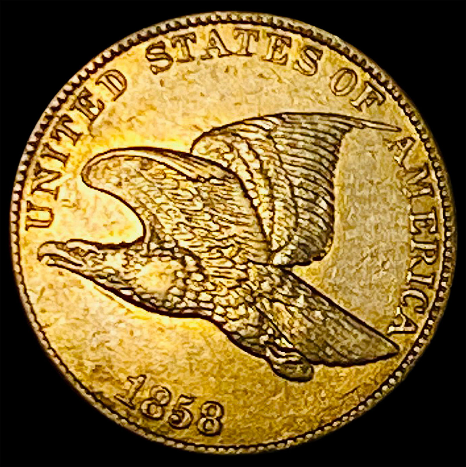 1858 Copper-Nickel Flying Eagle Cent CLOSELY UNCIRCULATED (1 of 2)