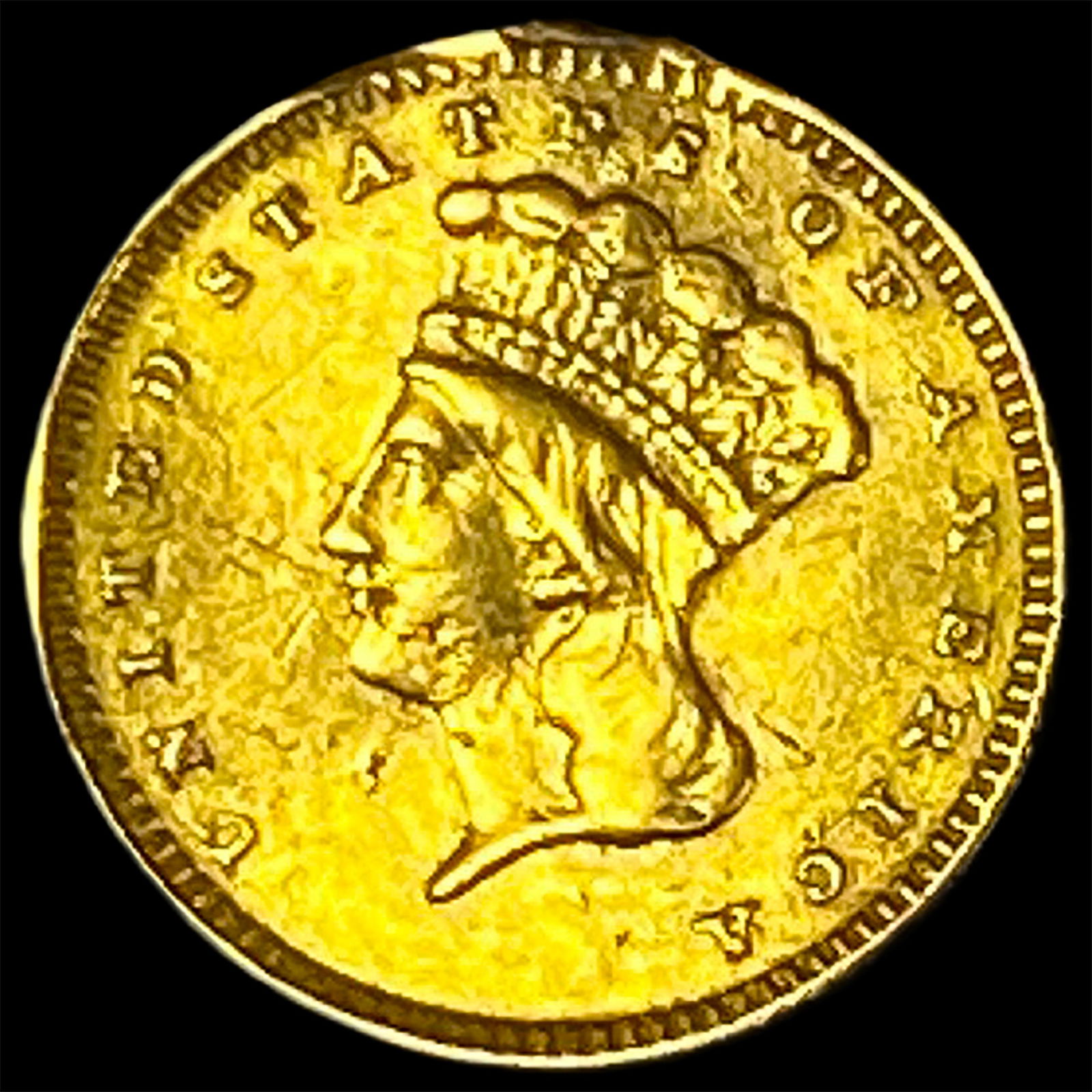 1857 Gold $1 Indian Princess Head HIGH GRADE: 1857 Gold $1 Indian Princess Head HIGH GRADE