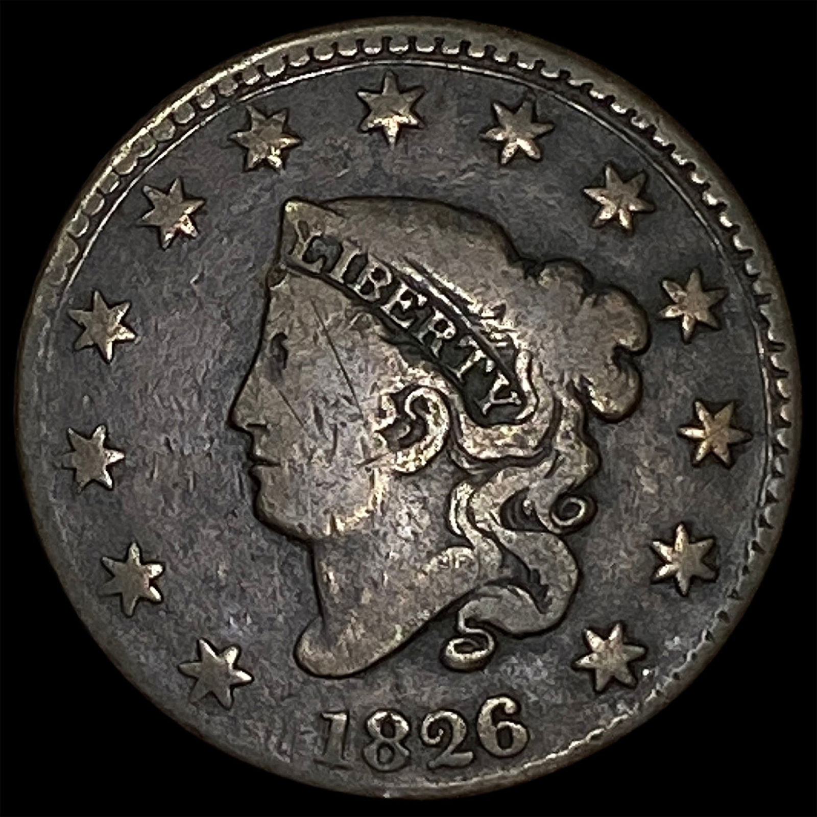 1826 Coronet Head Large Cent NICELY CIRCULATED (1 of 2)