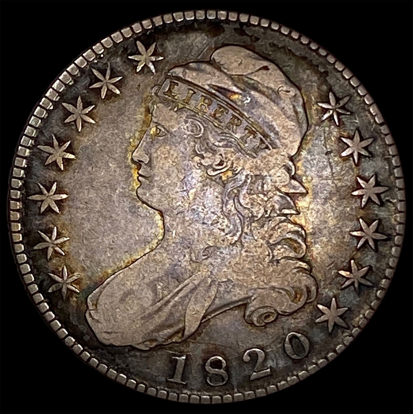 1820 Capped Bust Half Dollar NICELY CIRCULATED (1 of 2)