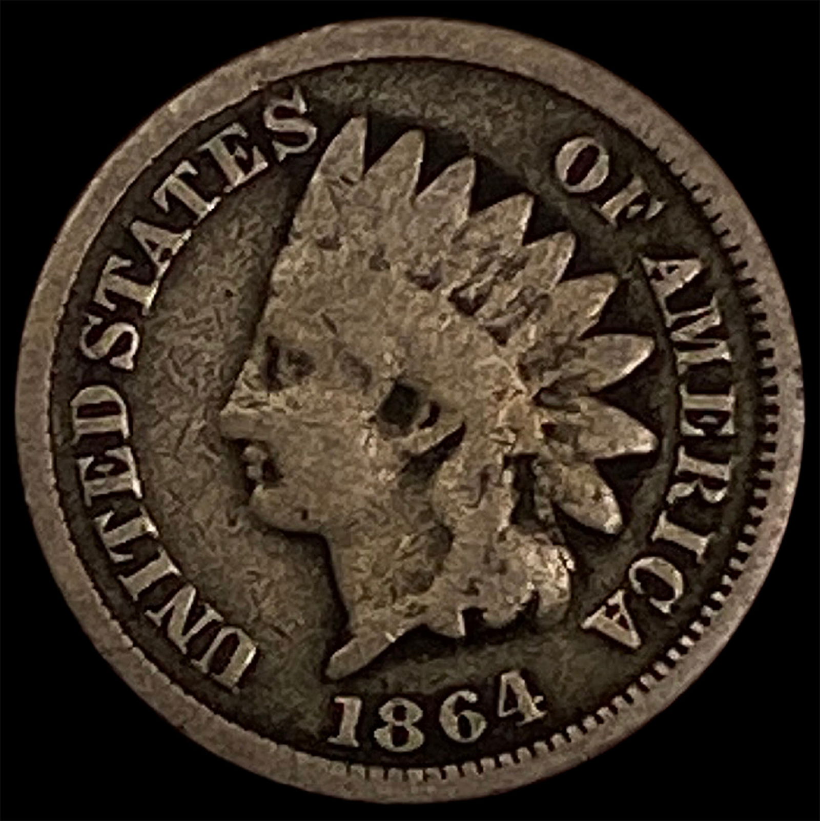 1864 Copper-Nickel Indian Head Cent NICELY CIRCULATED: 1864 Copper-Nickel Indian Head Cent NICELY CIRCULATED