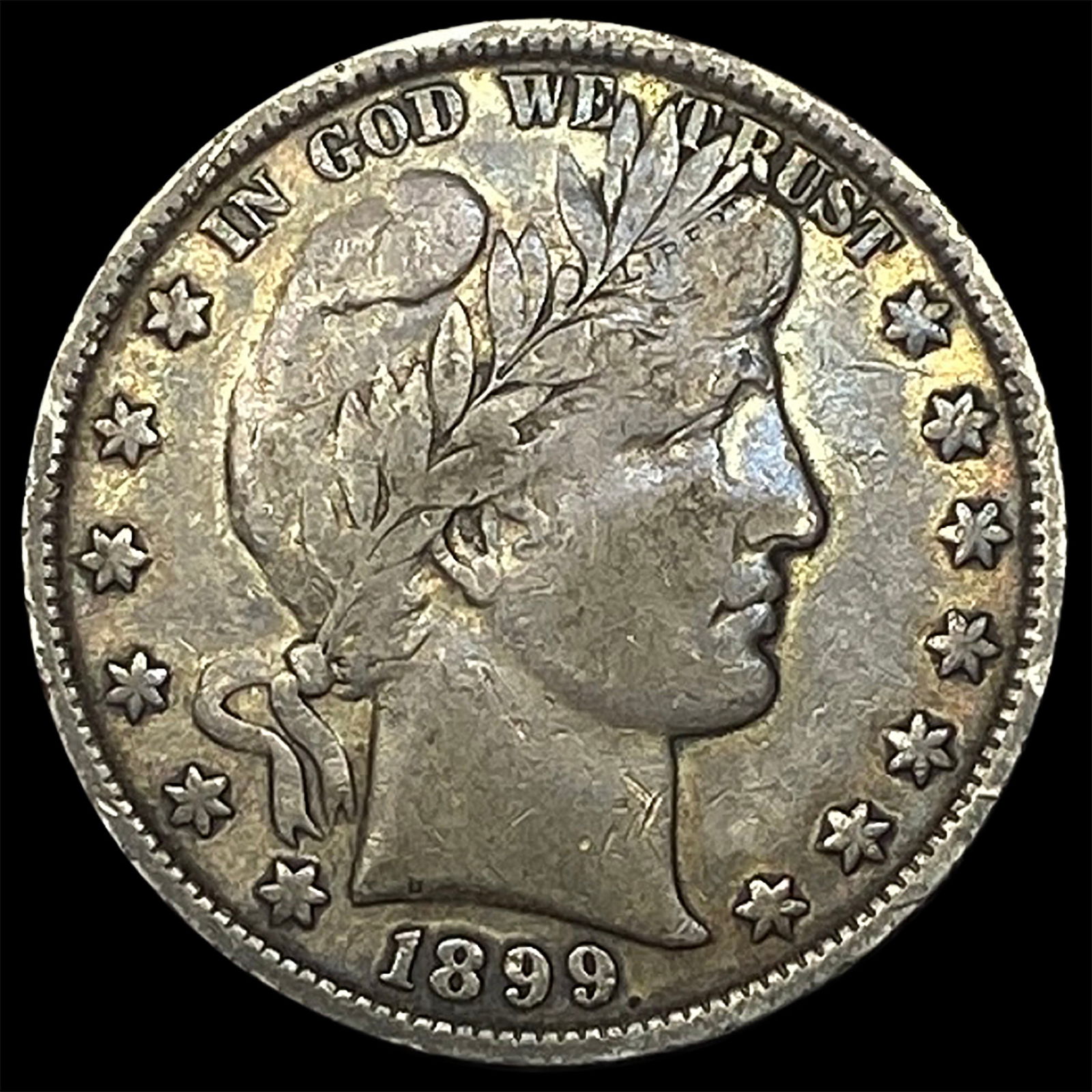 1899 Silver Barber Half Dollar NICELY CIRCULATED: 1899 Silver Barber Half Dollar NICELY CIRCULATED