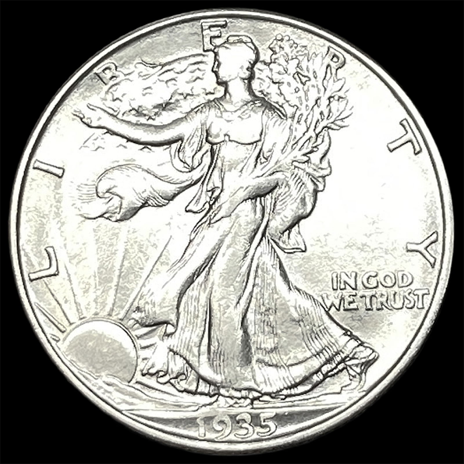 1935-D Silver Walking Liberty Half Dollar UNCIRCULATED (1 of 2)