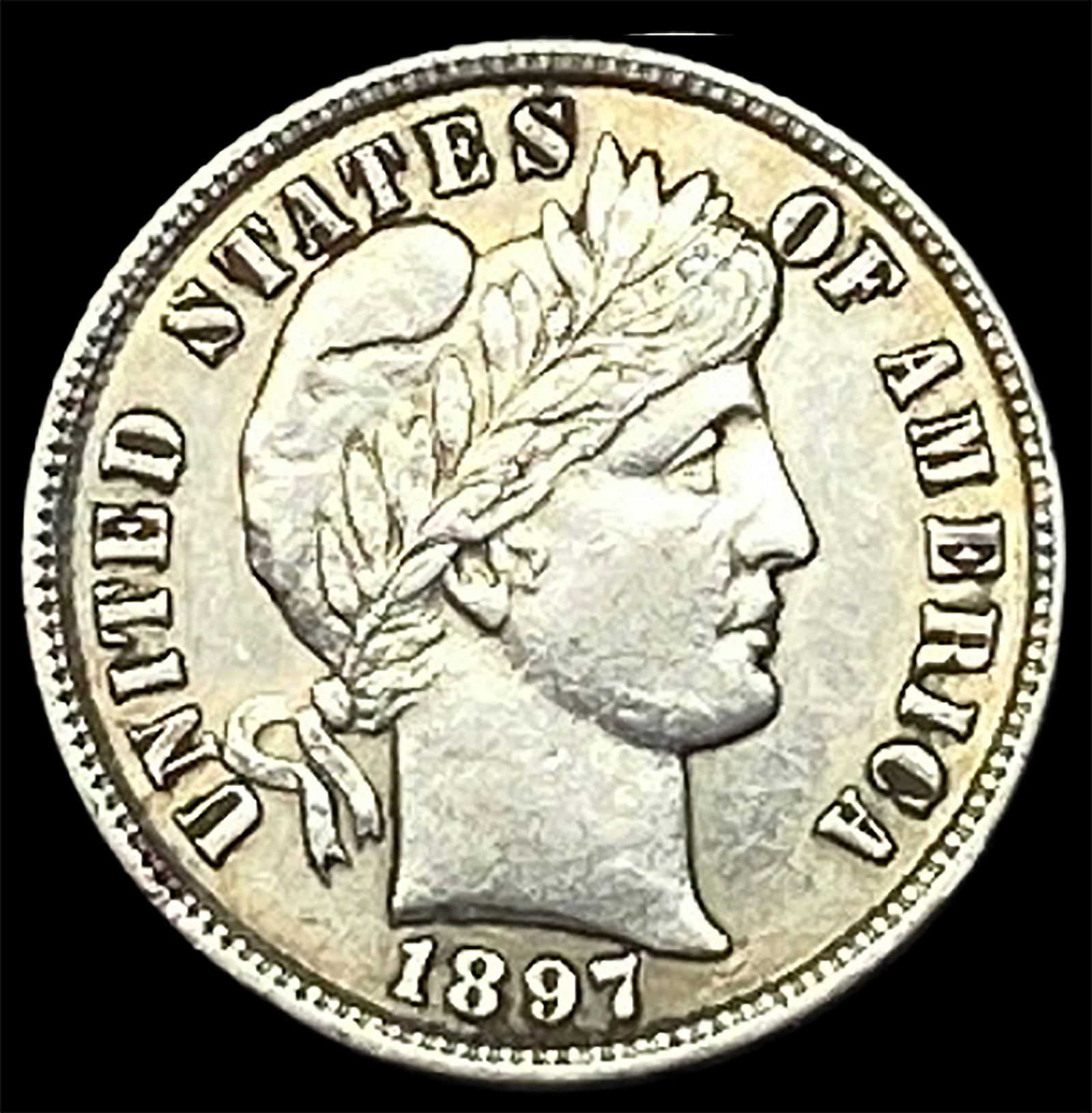 1897 Silver Barber Dime CLOSELY UNCIRCULATED (1 of 2)