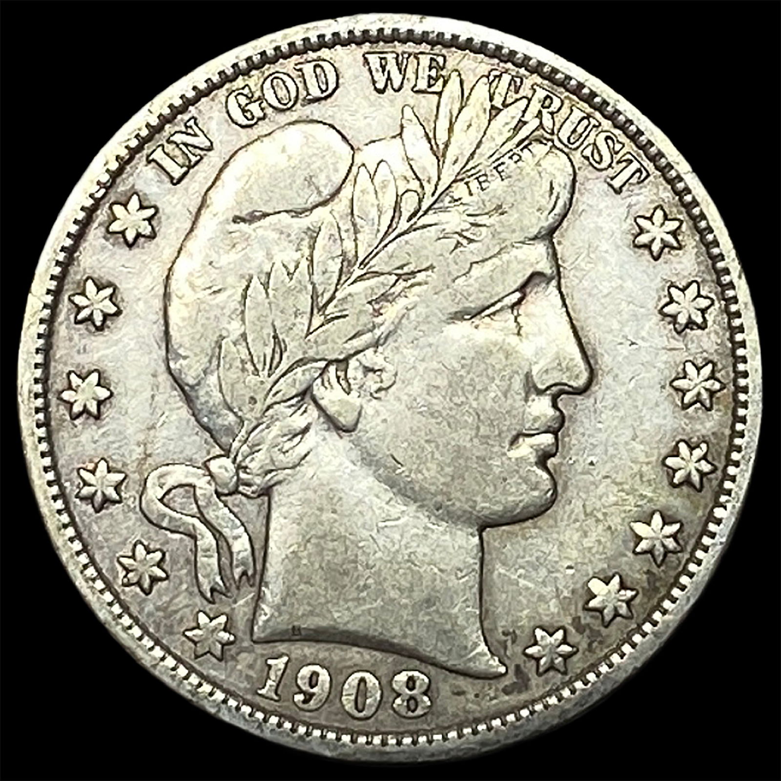 1908-D Silver Barber Half Dollar ABOUT UNCIRCULATED (1 of 2)