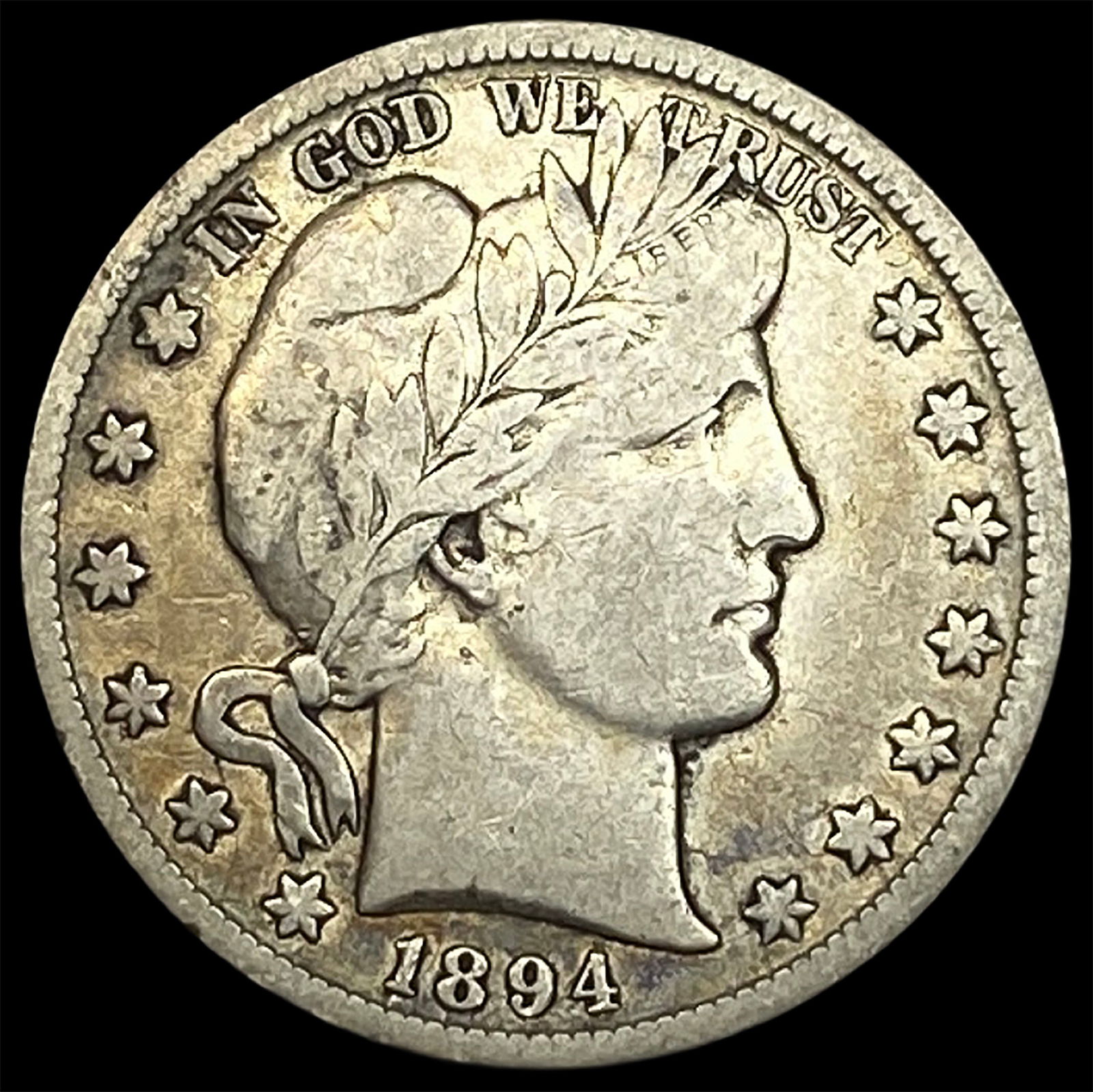 1894-O Silver Barber Half Dollar NICELY CIRCULATED (1 of 2)