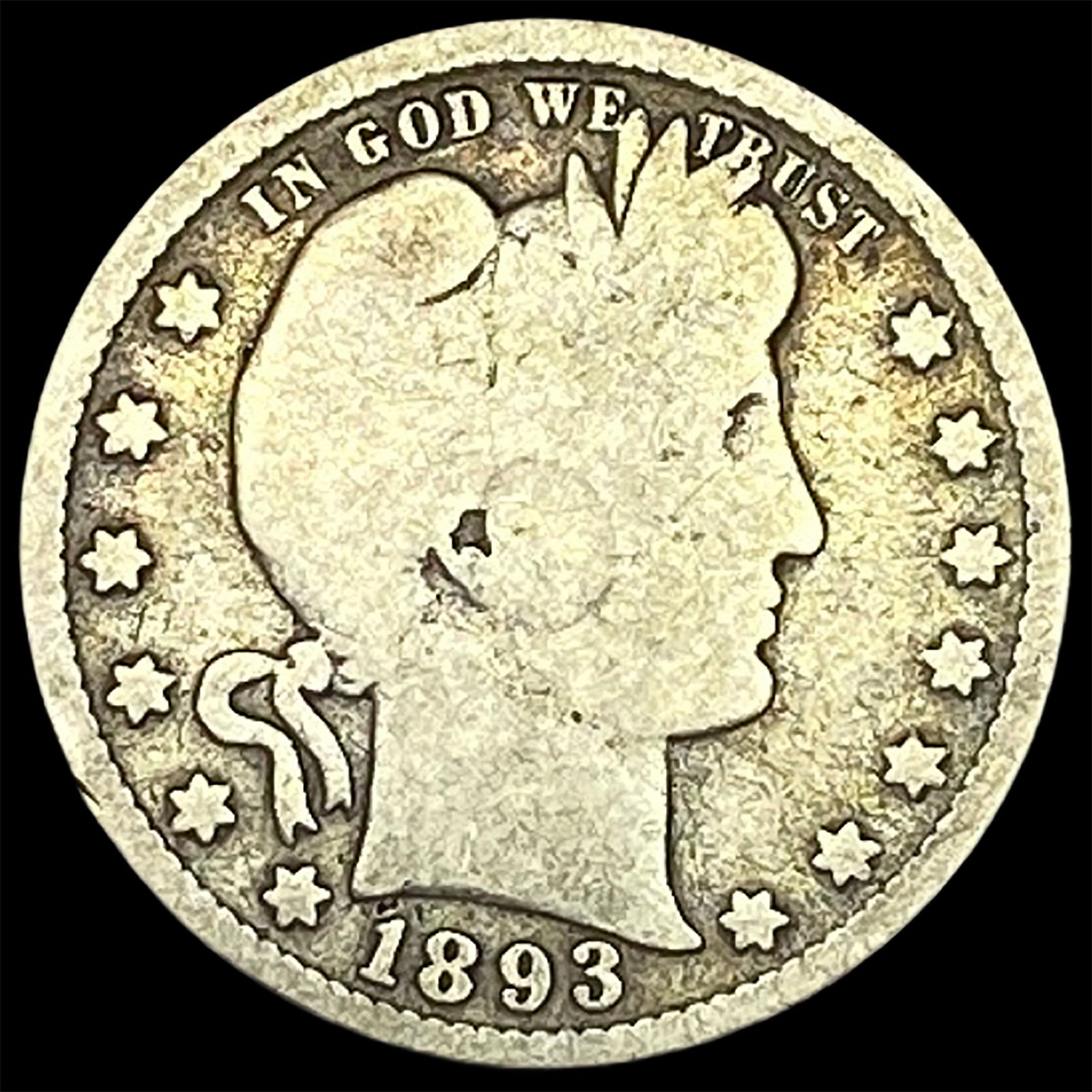 1893 Silver Barber Quarter NICELY CIRCULATED (1 of 2)