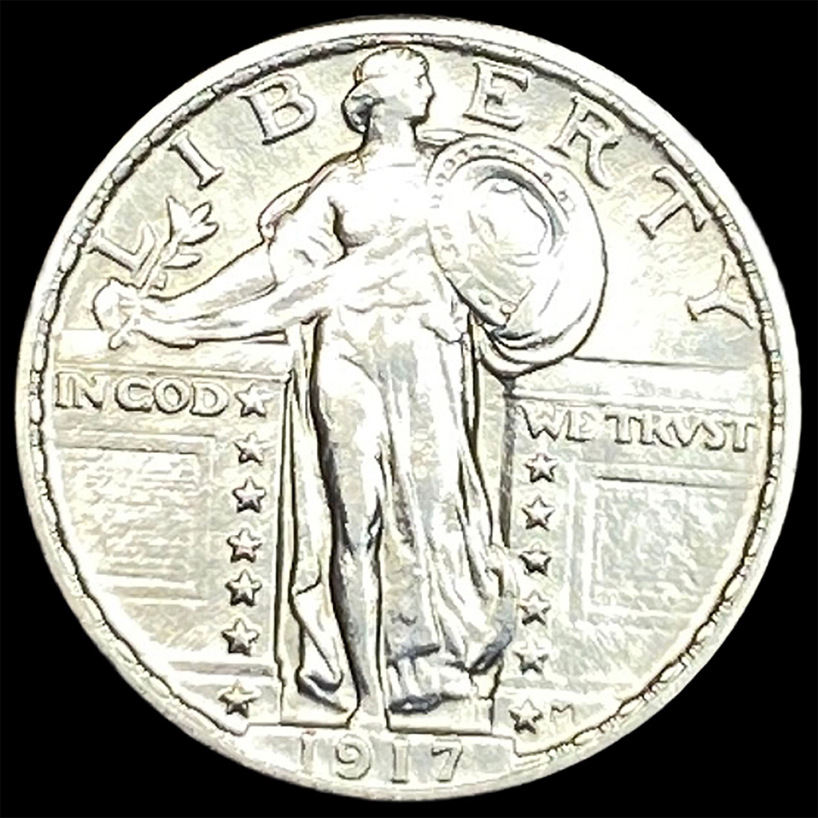 1917 Standing Liberty Silver Quarter CLOSELY UNCIRCULATED (1 of 2)