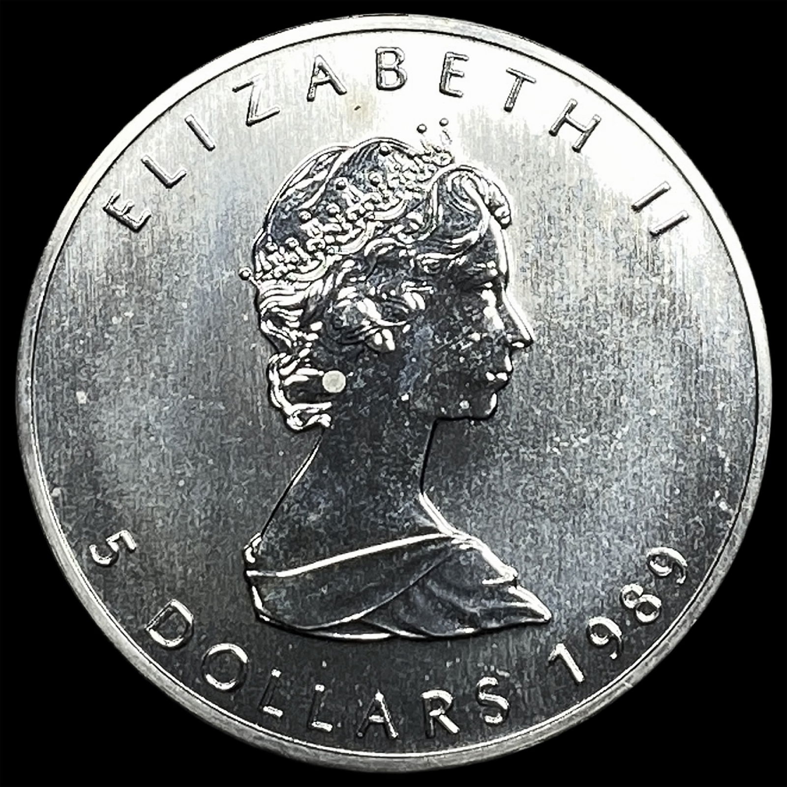 1989 Silver 1 oz Canadian Maple Leaf $5 SUPERB GEM BU (1 of 2)