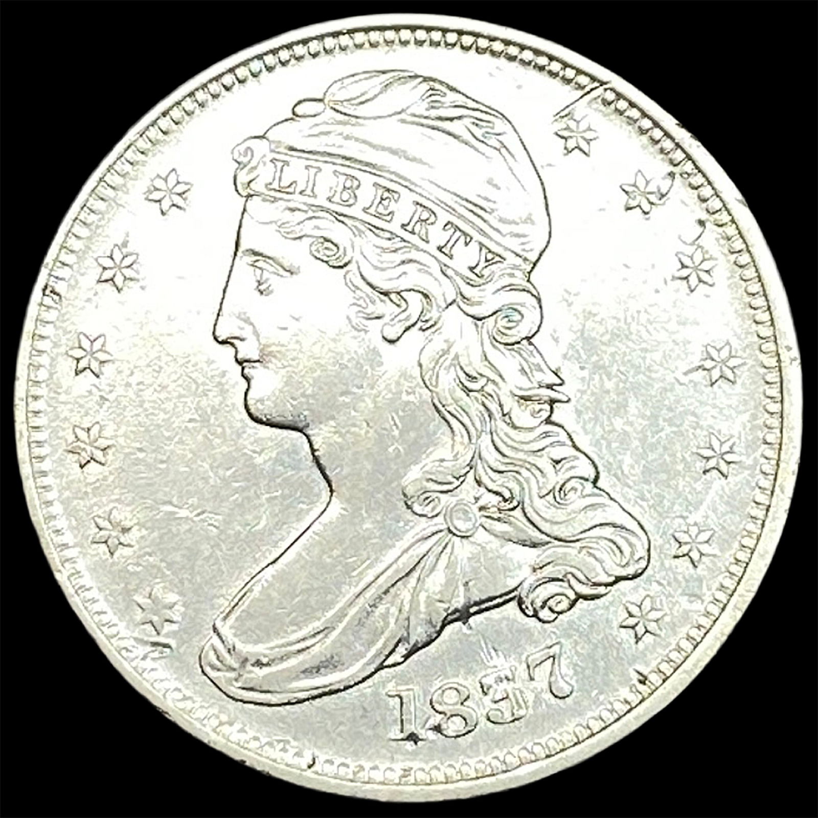 1837 Capped Bust Half Dollar CLOSELY UNCIRCULATED (1 of 2)