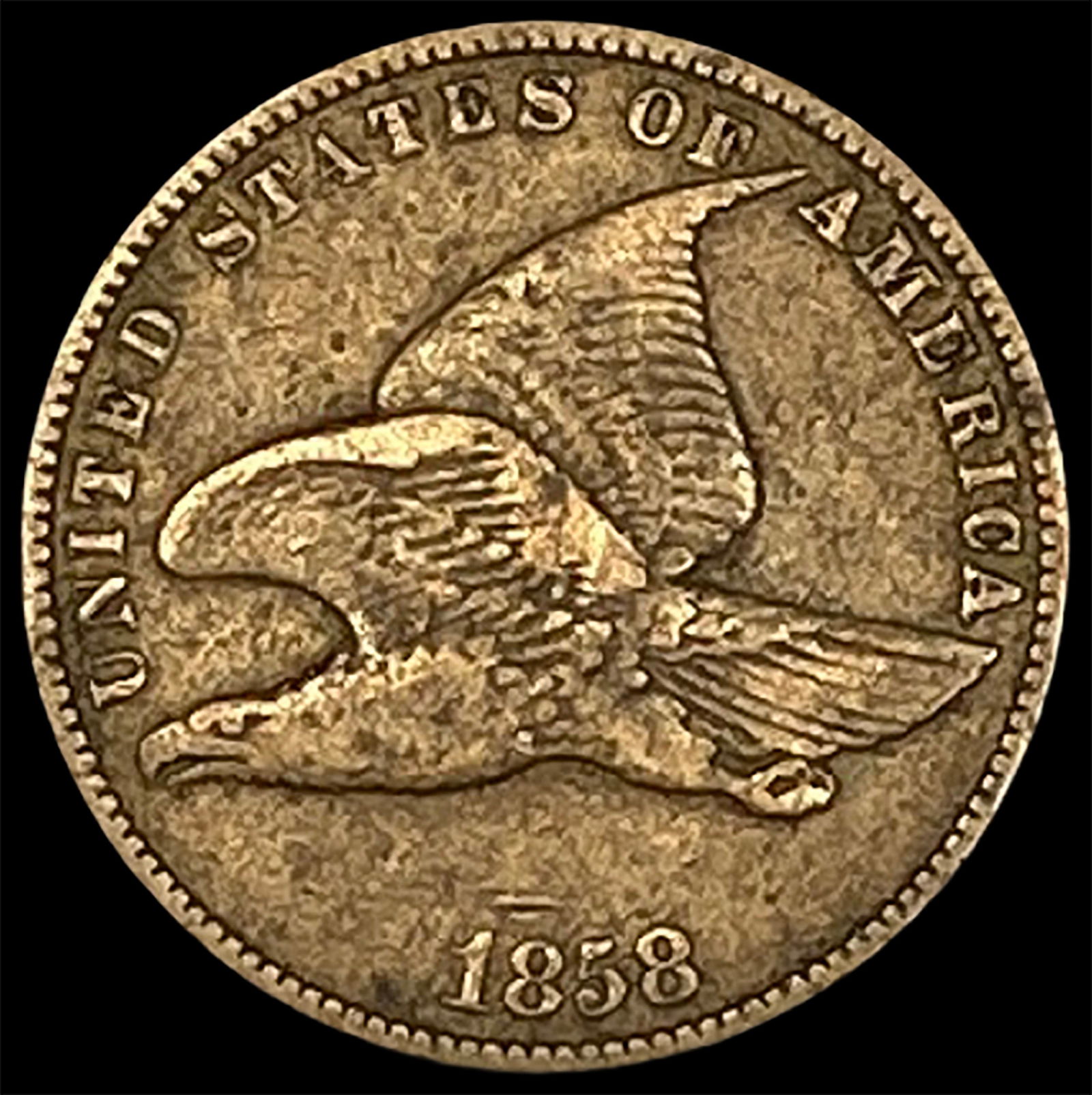 1858 Copper-Nickel Flying Eagle Cent LIGHTLY CIRCULATED (1 of 2)
