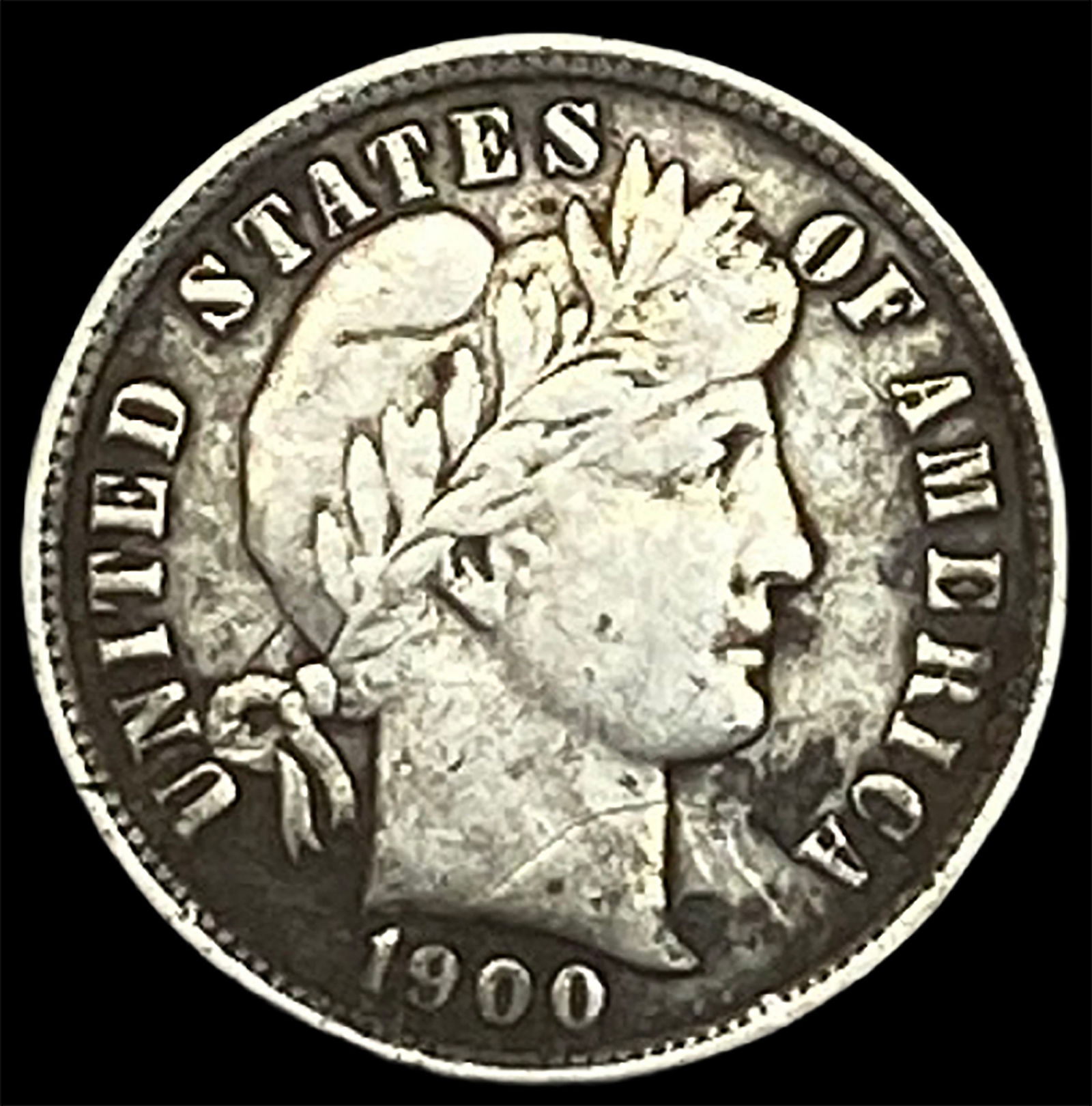 1900-S Silver Barber Dime HIGH GRADE (1 of 2)