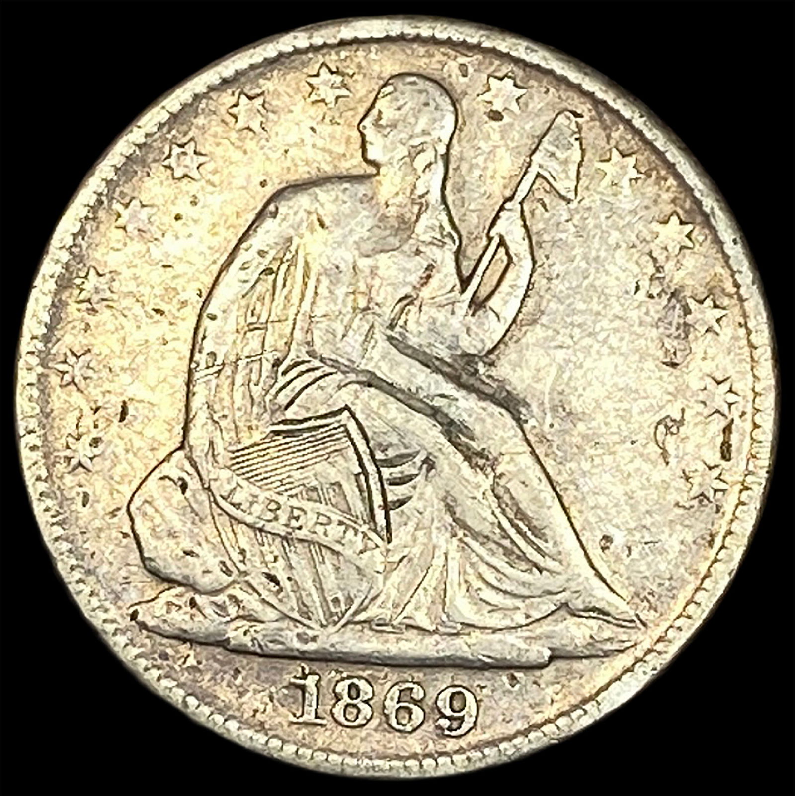 1869 Seated Liberty Half Dollar HIGH GRADE (1 of 2)