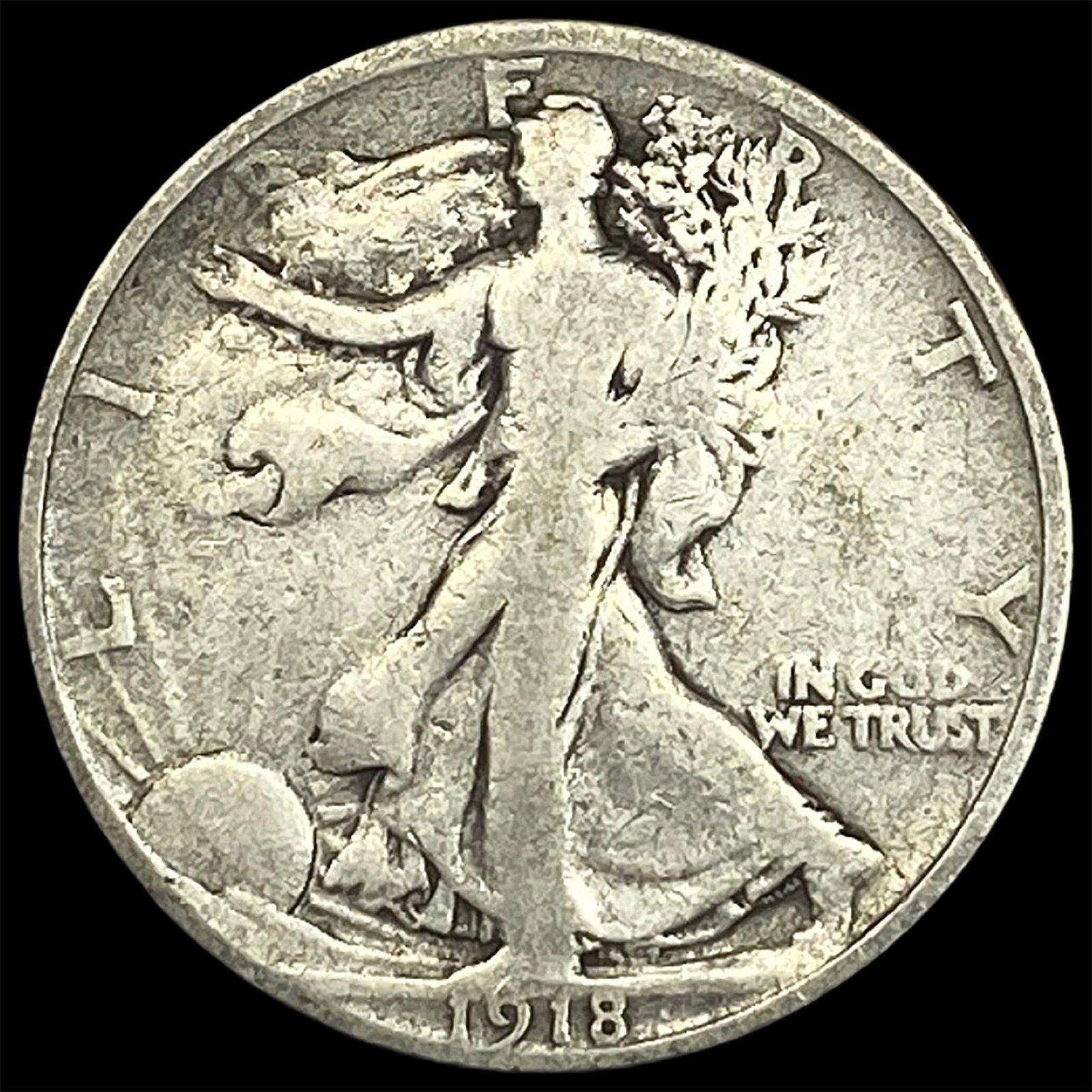 1918 Walking Liberty Half Dollar NICELY CIRCULATED (1 of 2)