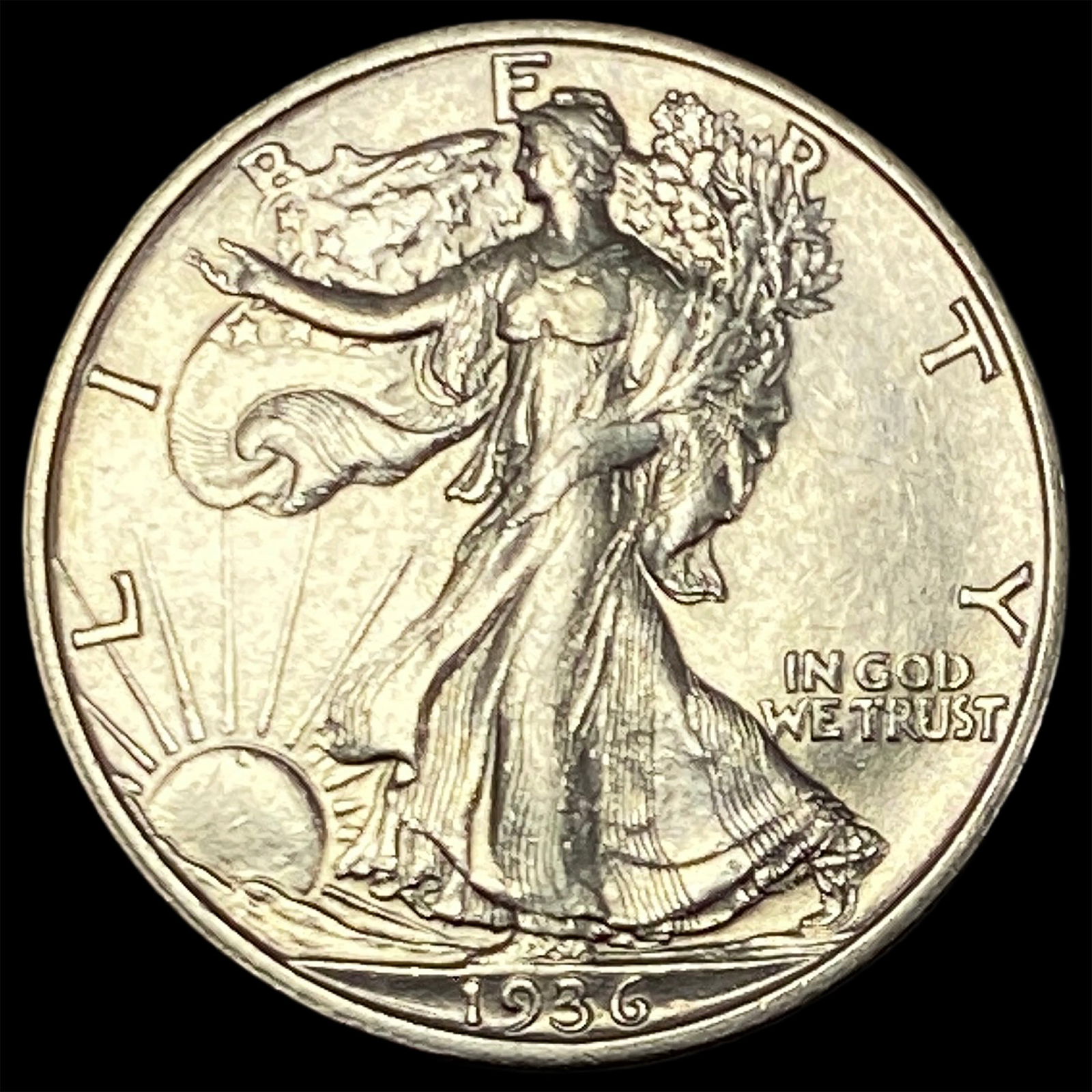 1936-S Silver Walking Liberty Half Dollar UNCIRCULATED (1 of 2)