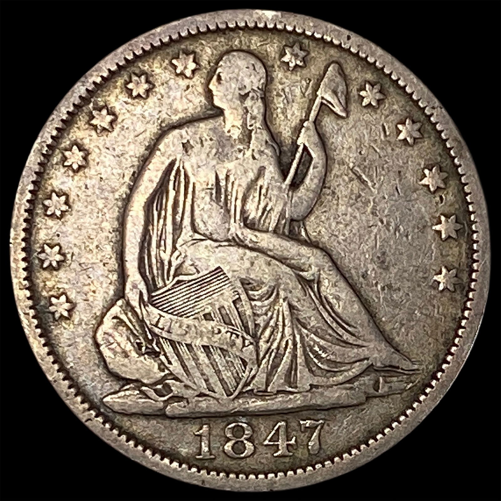1847-O Silver Half Dollar LIGHTLY CIRCULATED (1 of 2)