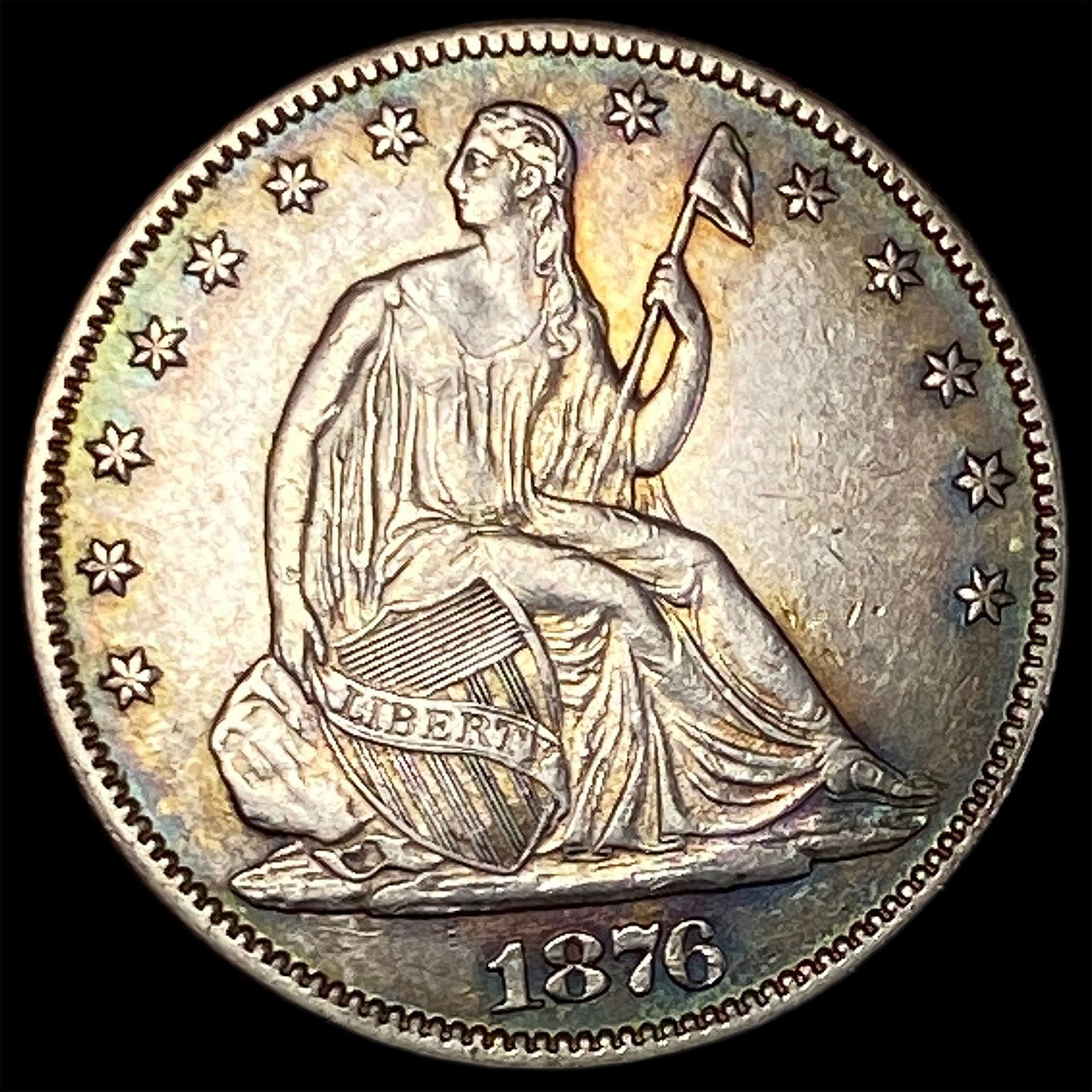 1876 Seated Liberty Half Dollar CLOSELY UNCIRCULATED (1 of 2)