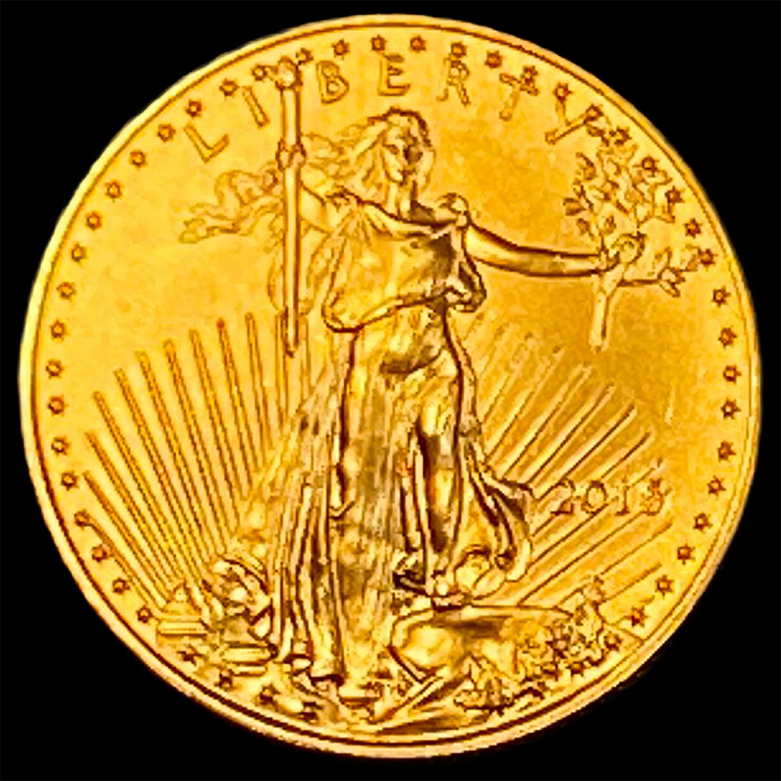 2013 1/10 oz Gold American Eagle $5 GEM BU (1 of 2)
