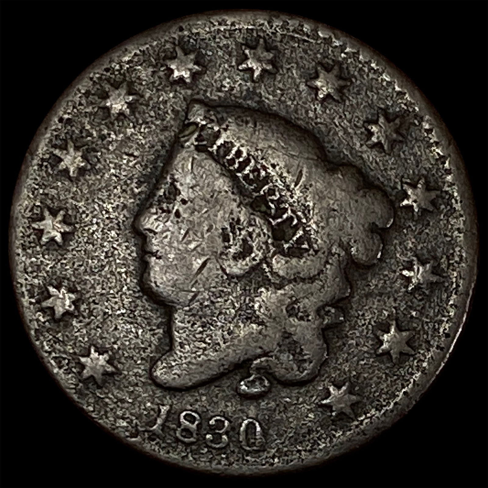 1830 Coronet Head Large Cent NICELY CIRCULATED (1 of 2)