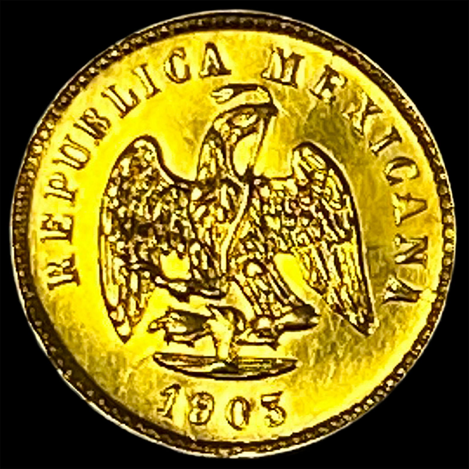 1905 Gold 1 Peso Mexico M.875 HIGH GRADE (1 of 2)