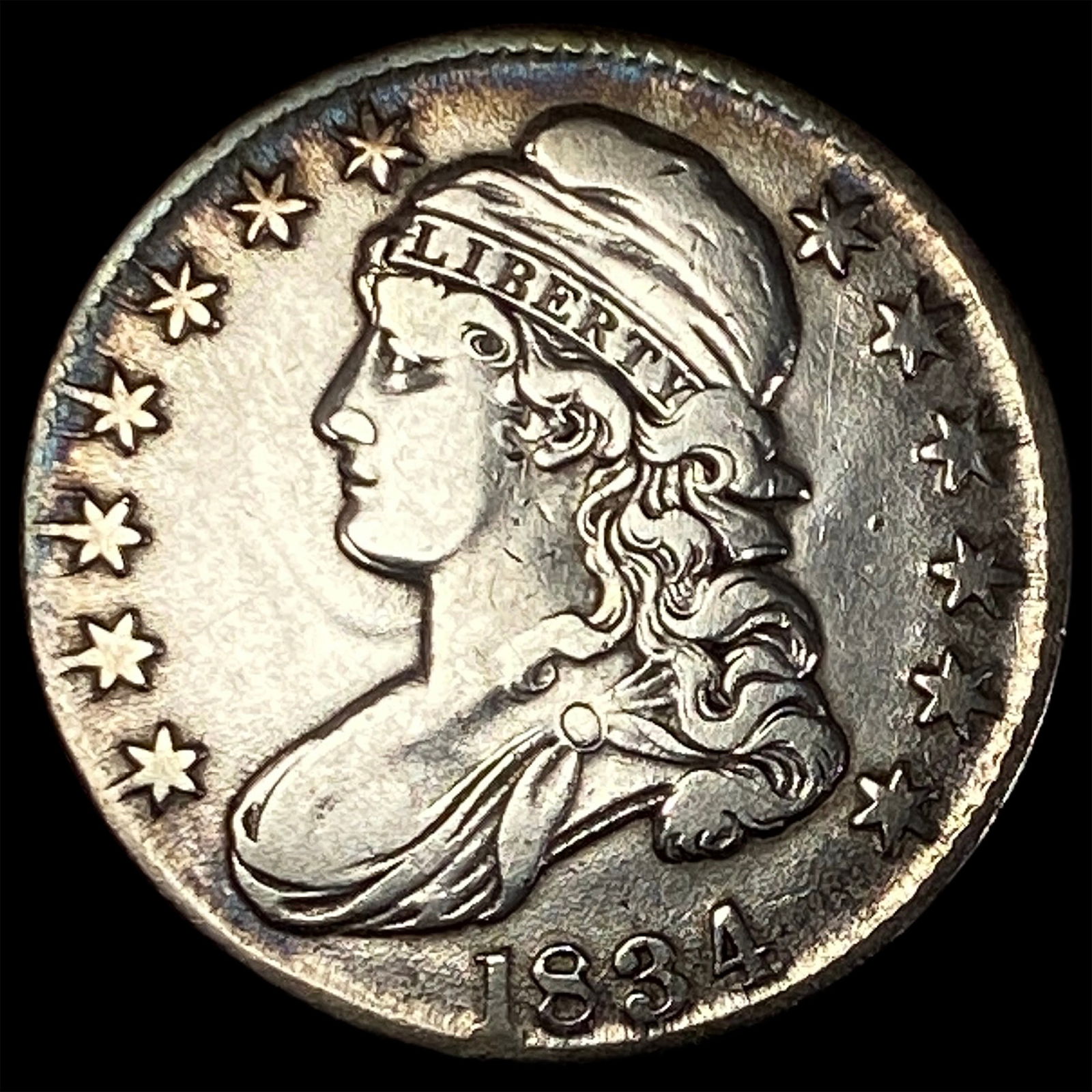 1834 Silver Capped Bust Half Dollar NEARLY UNCIRCULATED (1 of 2)