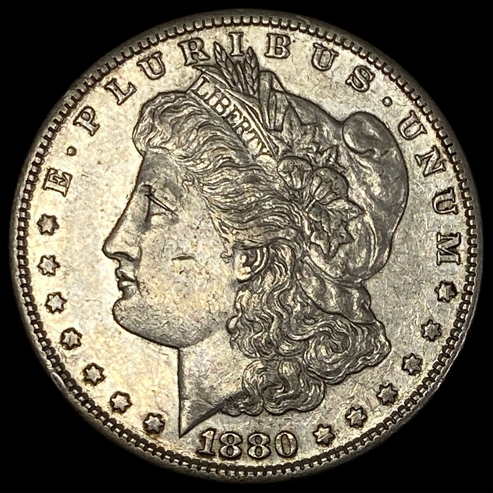 1880-S Silver Morgan Dollar CLOSELY UNCIRCULATED (1 of 2)