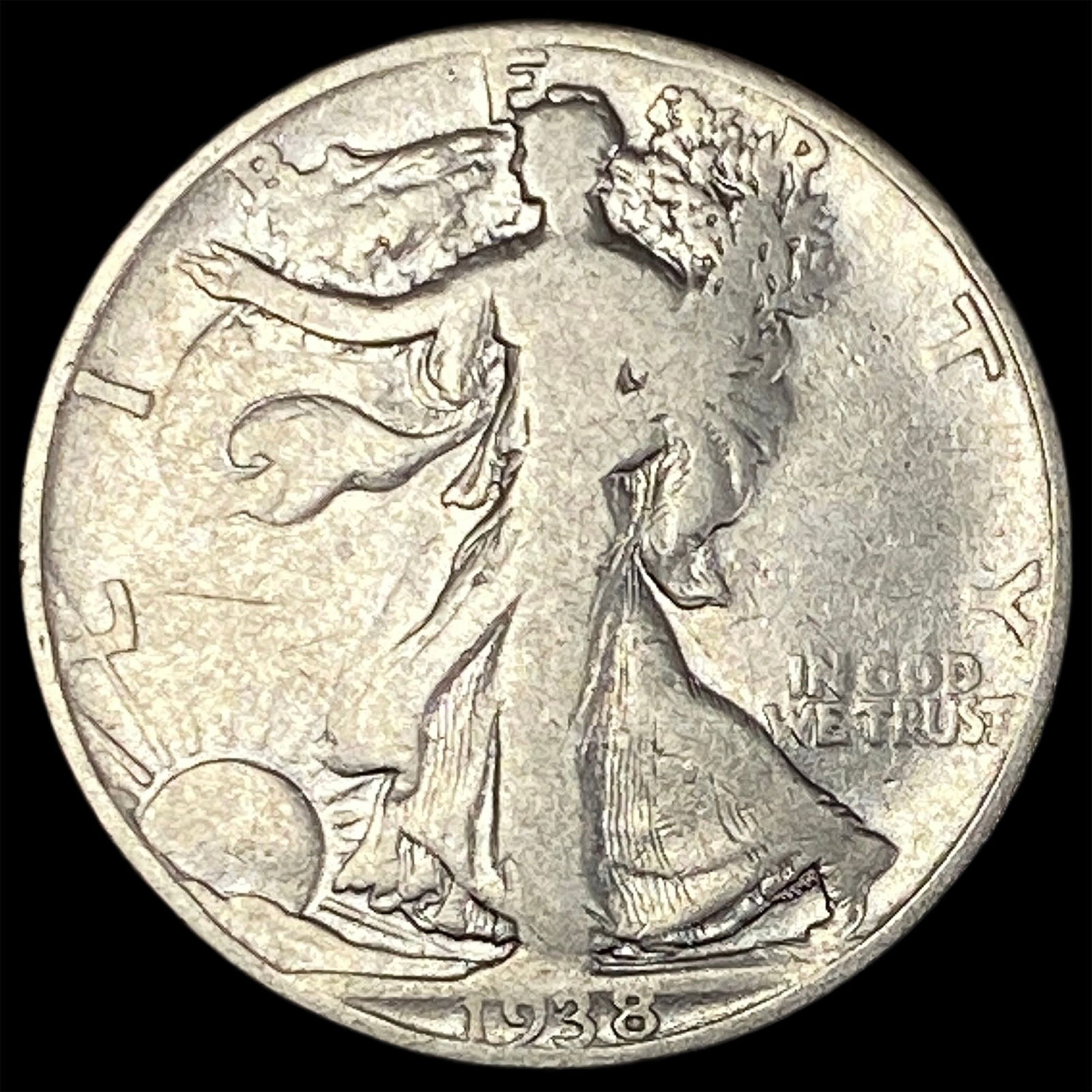 1938-D Silver Walking Liberty Half Dollar HIGH GRADE (1 of 2)
