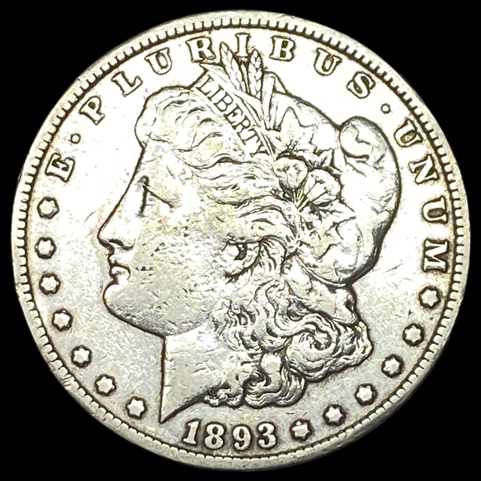 1893-CC Silver Morgan Dollar ABOUT UNCIRCULATED (1 of 2)