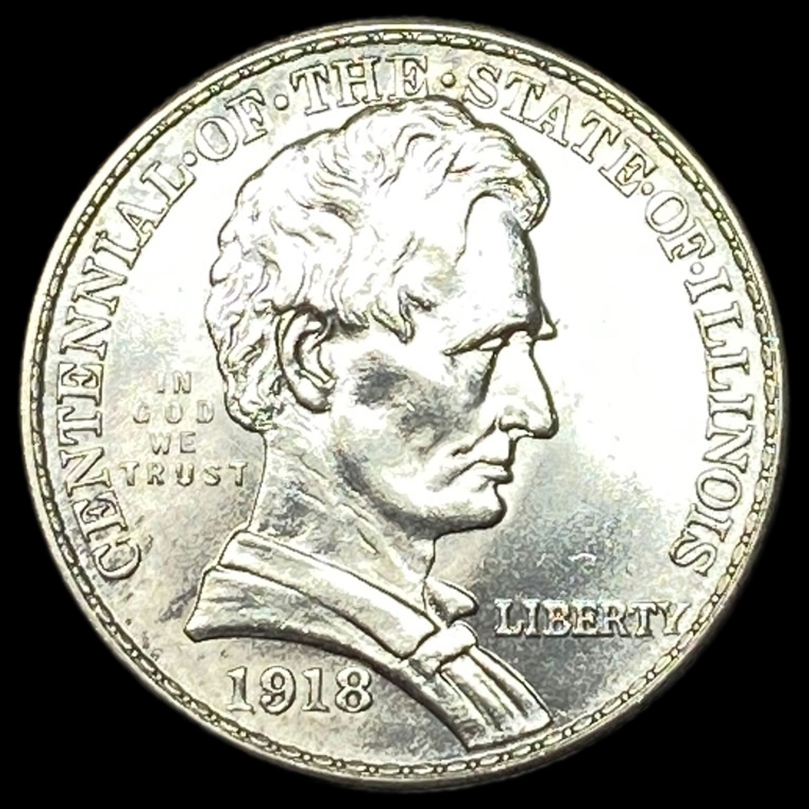 1918 Silver Half Dollar Illinois Centennial UNCIRCULATED: 1918 Silver Half Dollar Illinois Centennial UNCIRCULATED