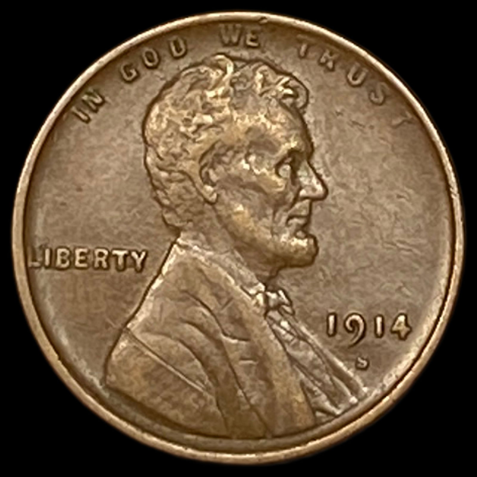 1914-S Lincoln Wheat Cent NEARLY UNCIRCULATED: 1914-S Lincoln Wheat Cent NEARLY UNCIRCULATED