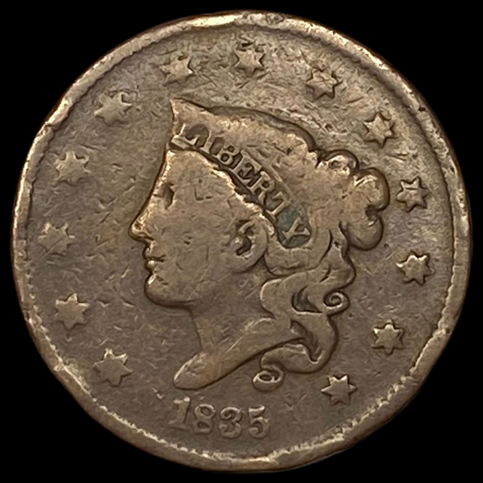 1835 Coronet Head Large Cent HIGH GRADE (1 of 2)