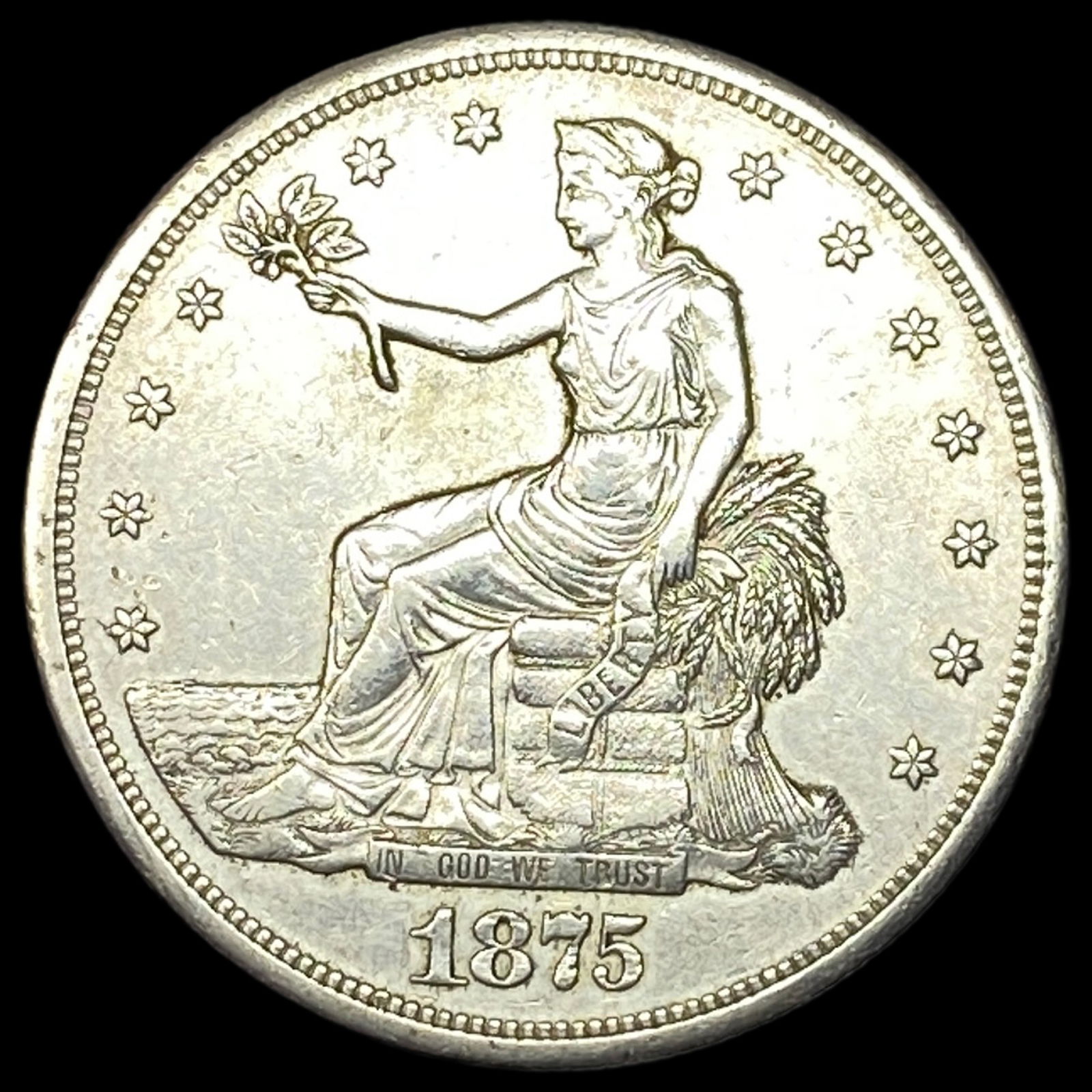 1875-S Silver Trade Dollar CLOSELY UNCIRCULATED (1 of 2)
