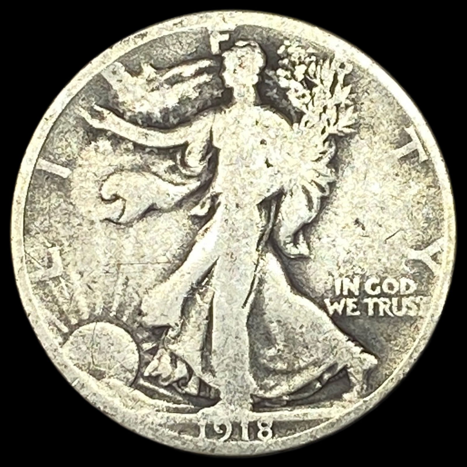 1918 Walking Liberty Half Dollar NICELY CIRCULATED (1 of 2)