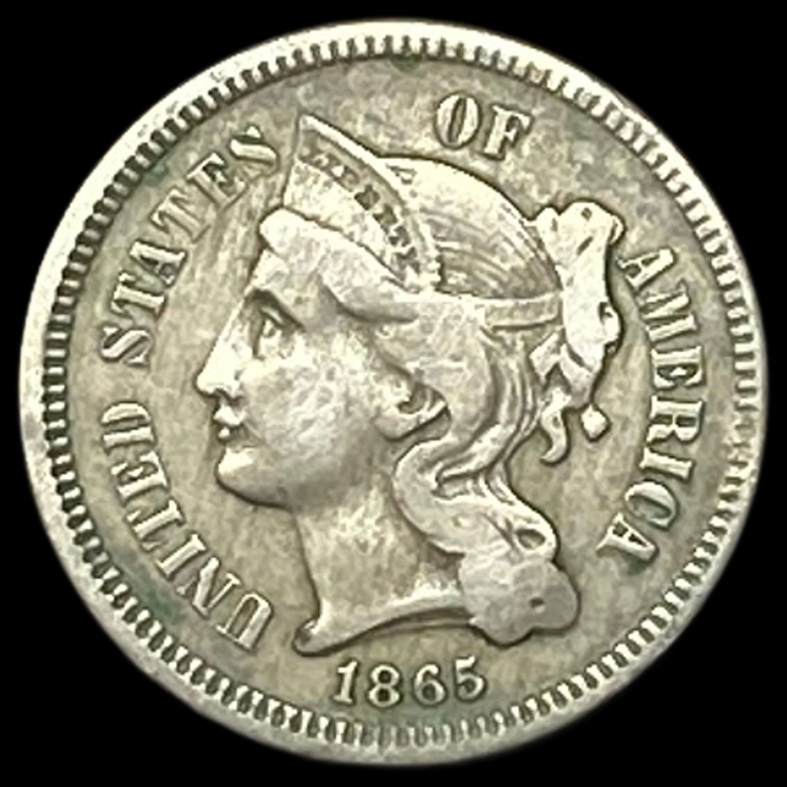 1865 Nickel Three-Cent Piece HIGH GRADE: 1865 Nickel Three-Cent Piece HIGH GRADE