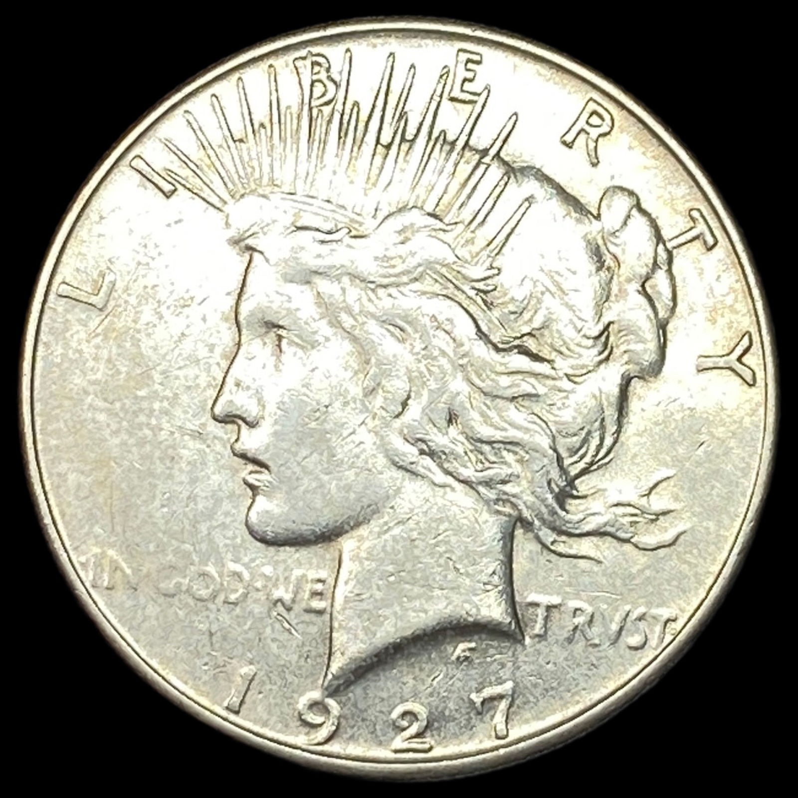1927-S Silver Peace Dollar NEARLY UNCIRCULATED (1 of 2)